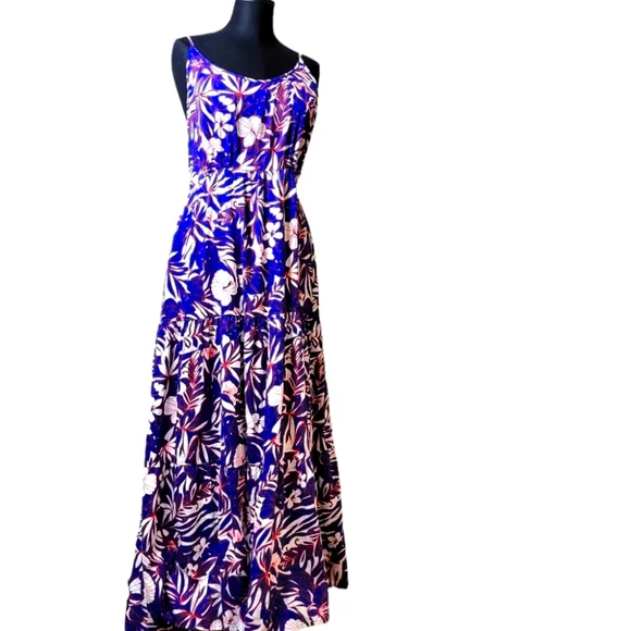 Japna | Dresses | Goa Beachwear By Japna Strappy Tropical Print Ruffle Tie  Back Hawaiian Dress | Poshmark